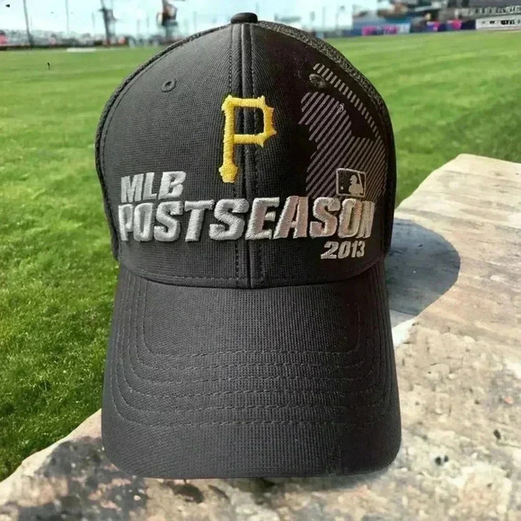 Pittsburgh Pirates MLB Authentic Strapback 2013 Post-Season Black  Baseball Hat - Picture 4 of 5